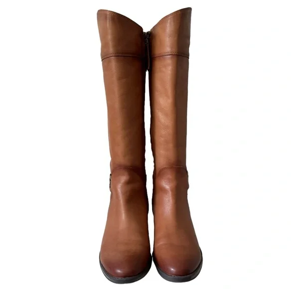 Sam Edelman Prisilla Fall Winter Casual Chic Leather Knee High Riding Boot Brown - Picture 7 of 15